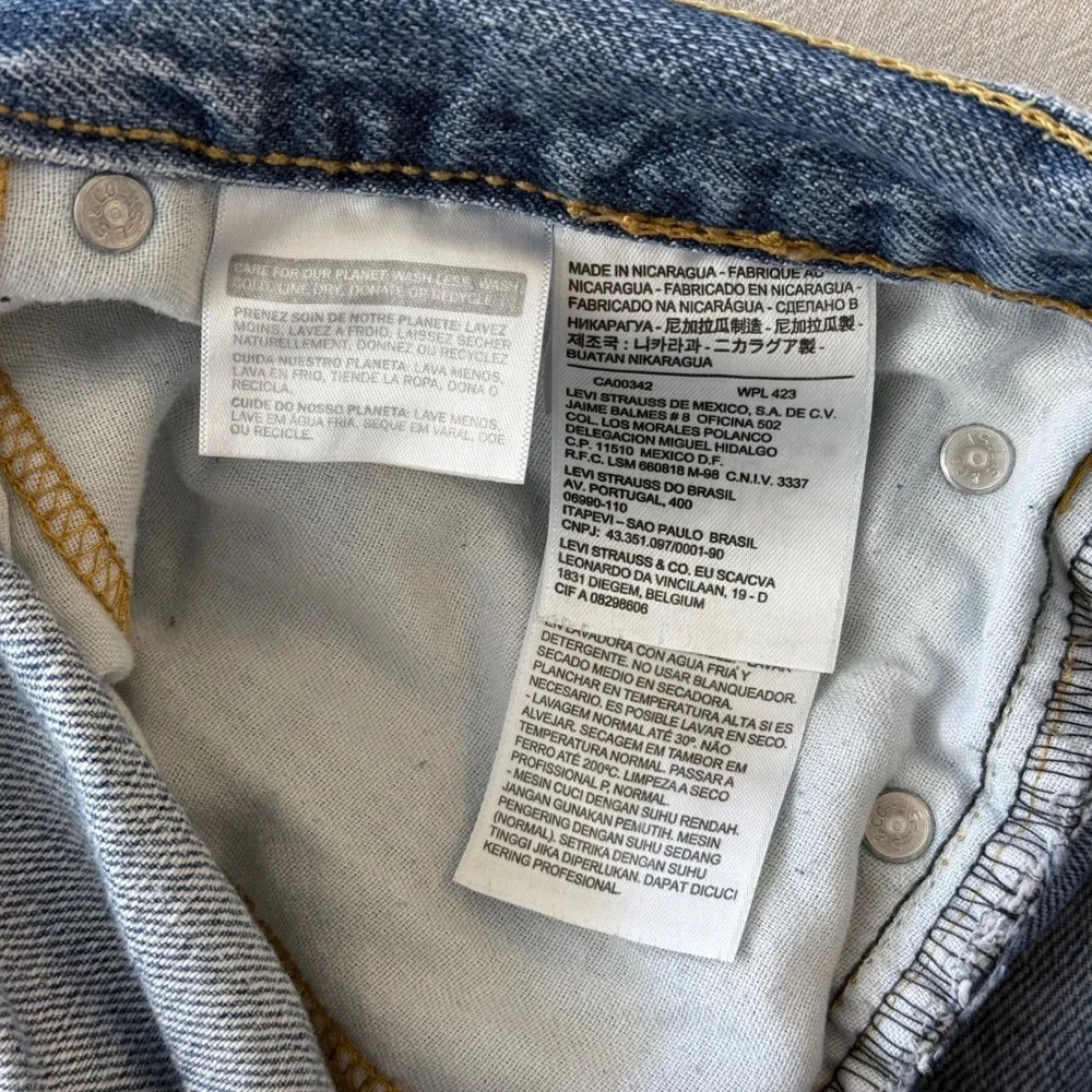 Levi's 505 Regular Fit Denim Jorts‎ Mens 38 Blue Medium Wash Jean Shorts